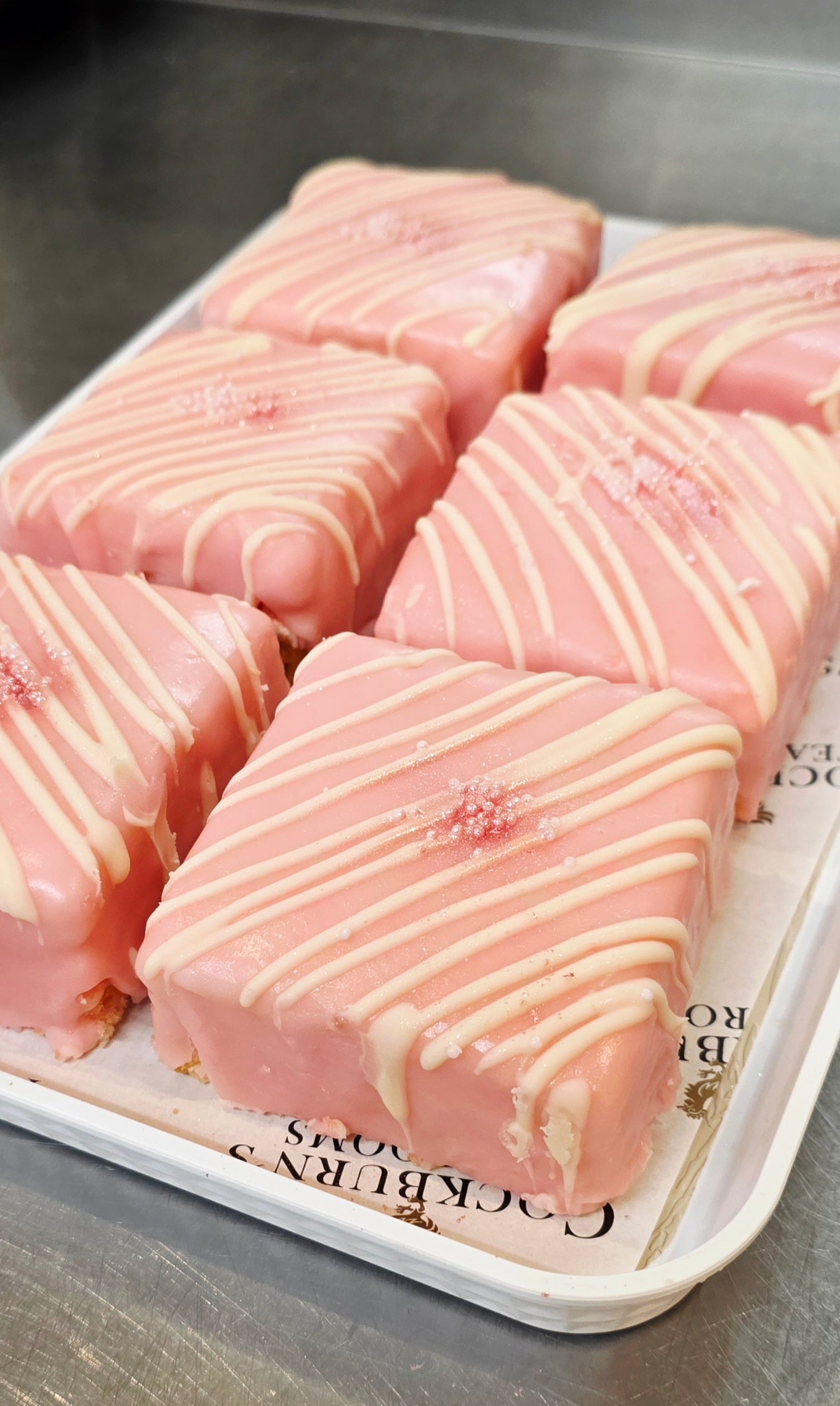 Raspberry Ripple Fondant Fancy