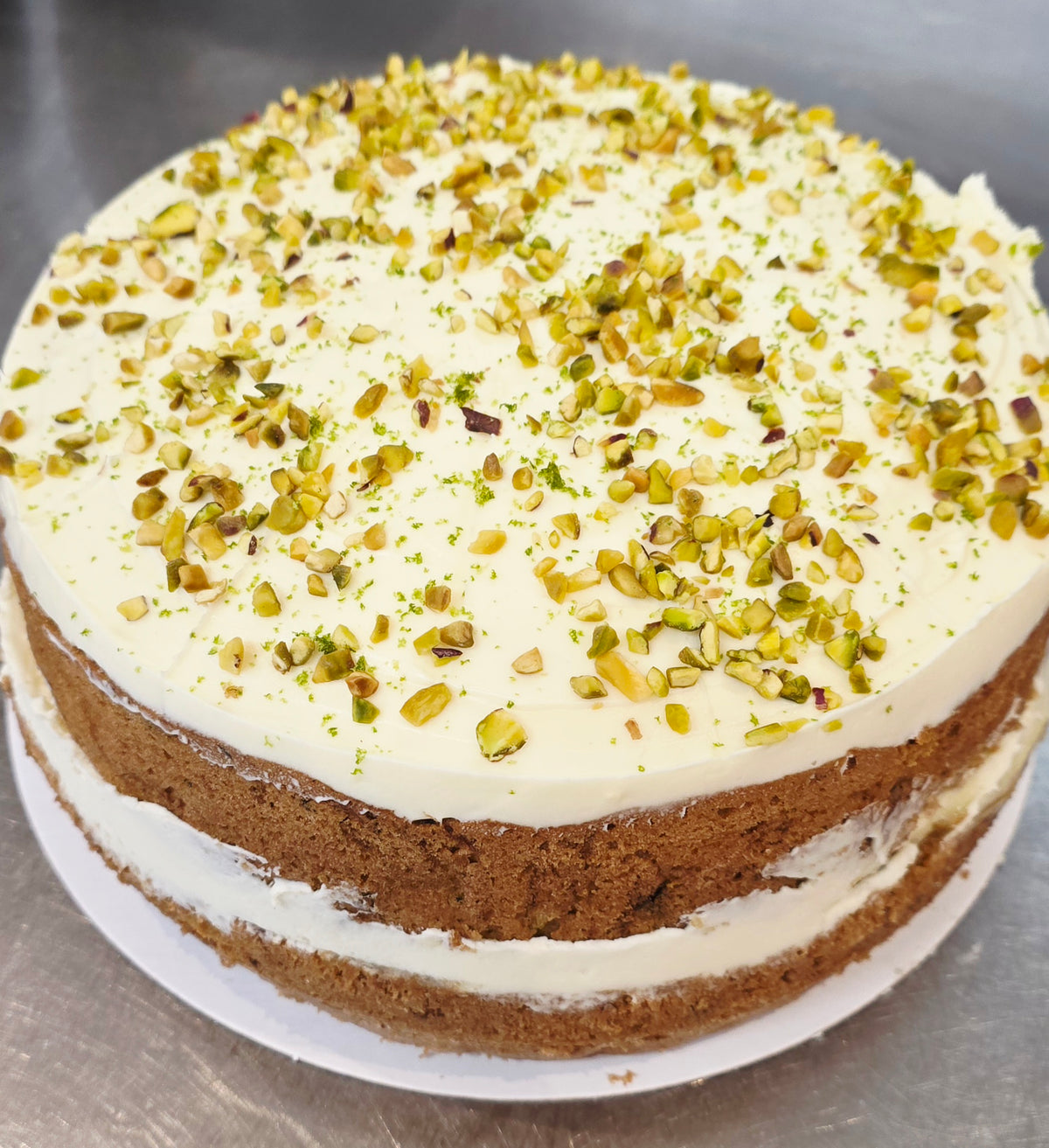 Courgette, Lime & Pistachio Cake