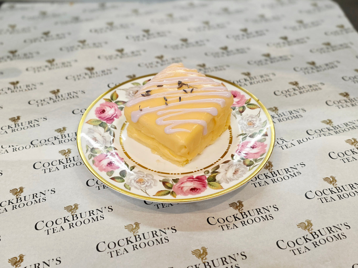 Orange & Lavender Fondant Fancy